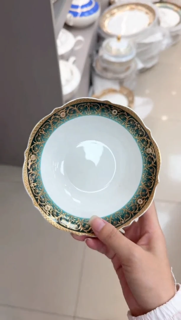 瓷片6英寸水果碗  客户标 微瑕