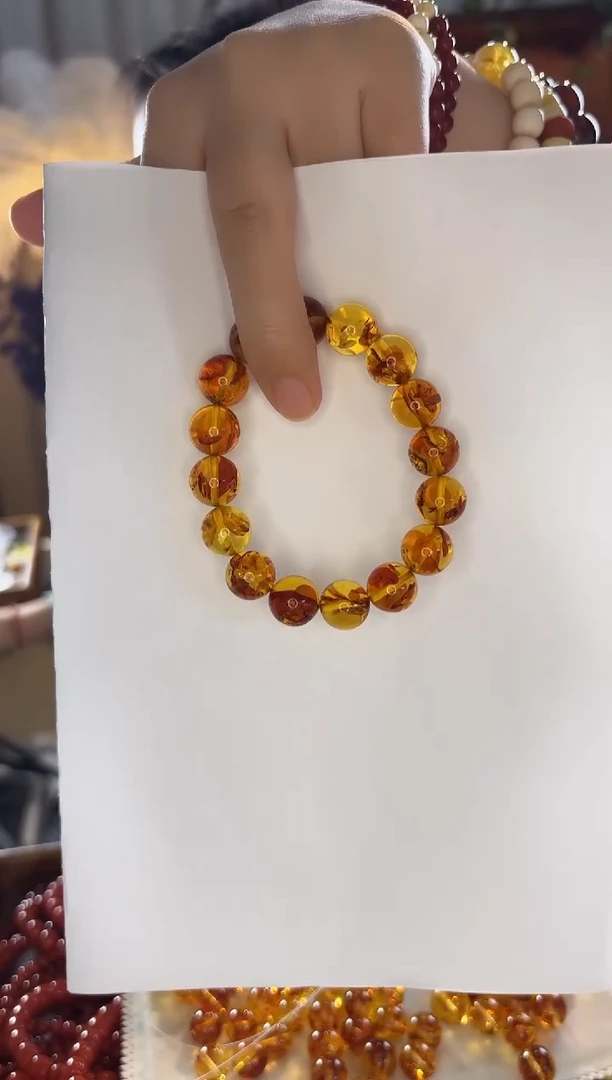 手串蜜蜡未镶嵌蜜蜡花珀精品手串