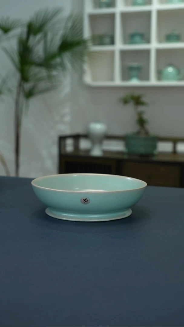 瓷片38号侯家窑口卷足圆洗14.5口径一级品       洁