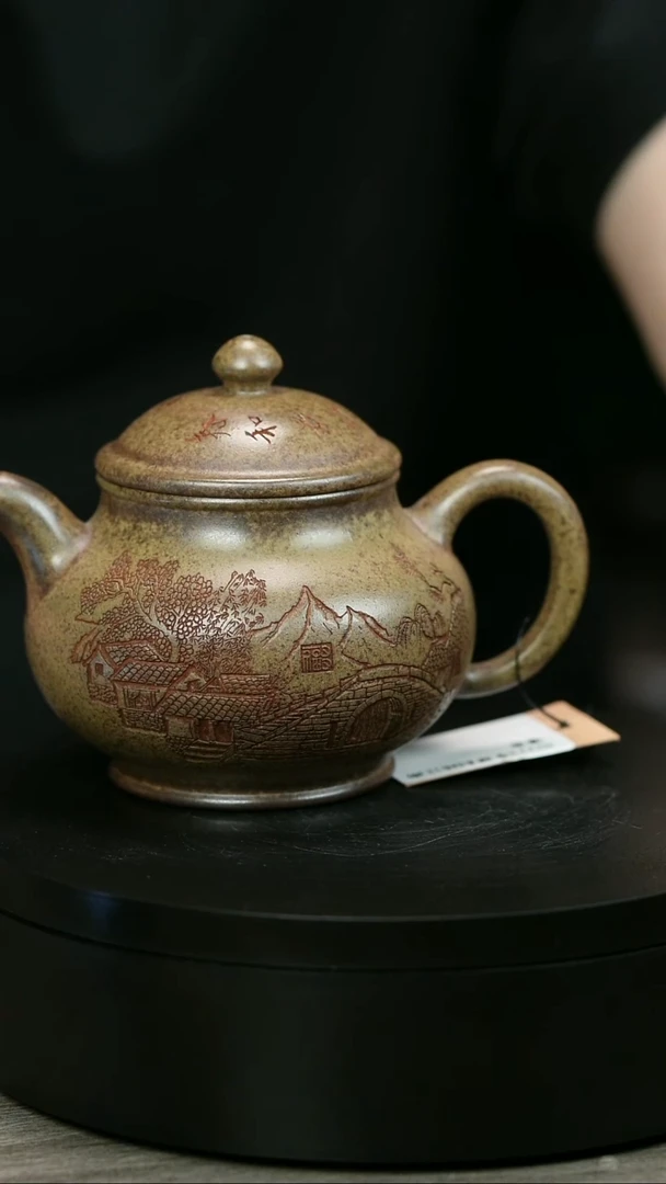 茶壶紫砂用****0H2213李琴刻绘江南潘壶