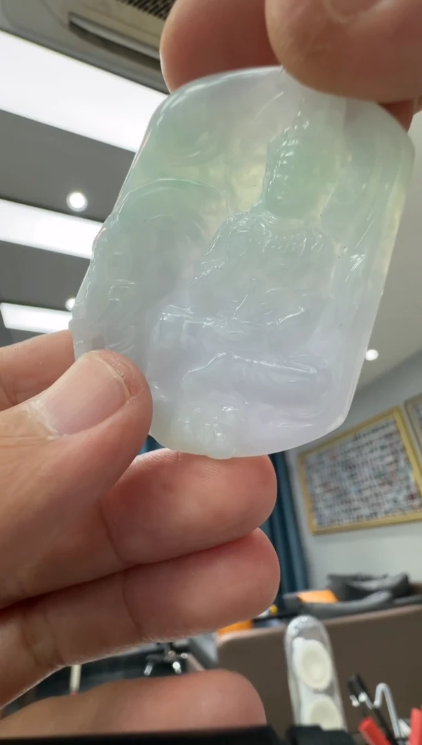 颈饰未镶嵌翡翠天然翡翠A货孤品一件