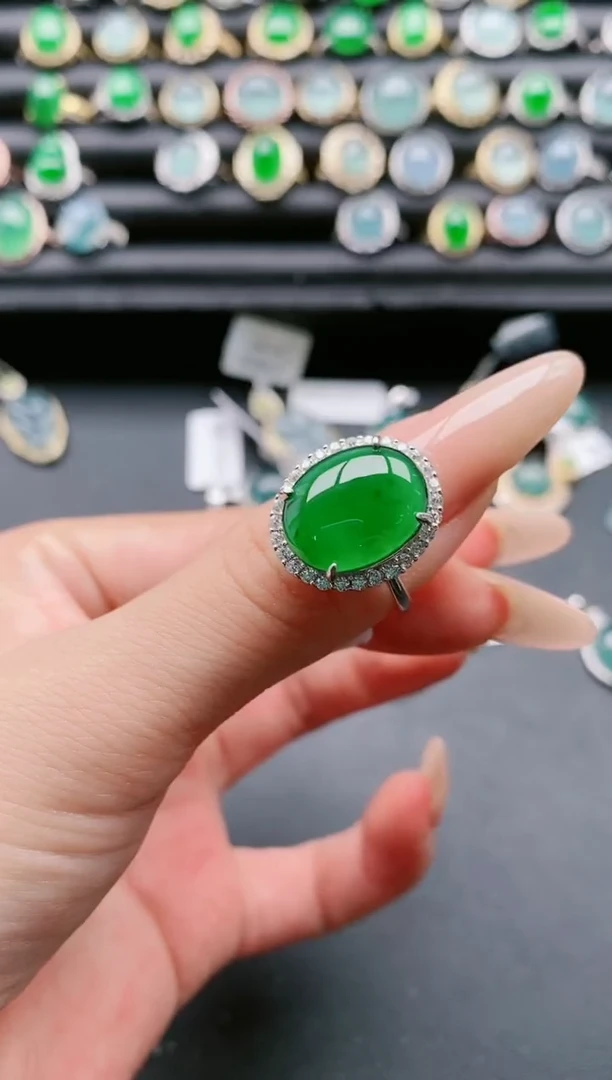【闪购商品】翡翠戒指银S925镶嵌1111111