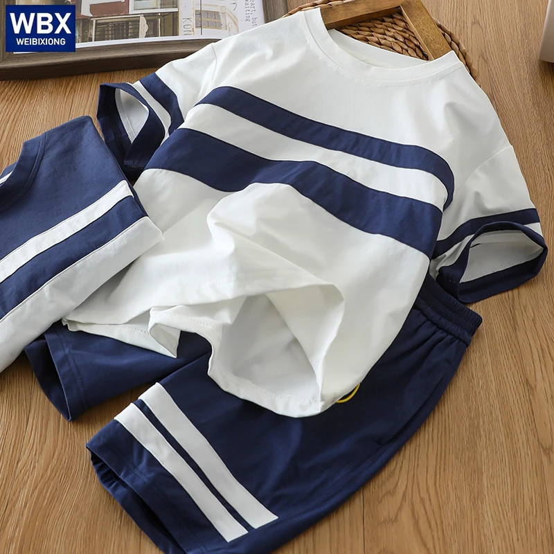 2025新款男童夏装套装帅气儿童短裤短袖两件套中大童薄款休闲衣服