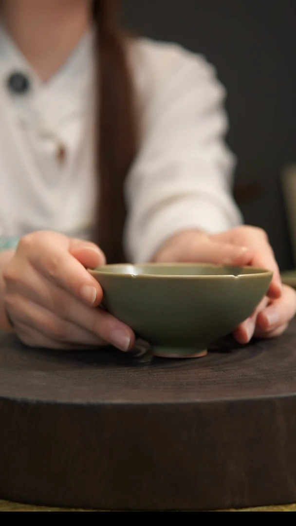 杯子葵口杯 汝州原产地  原矿老釉