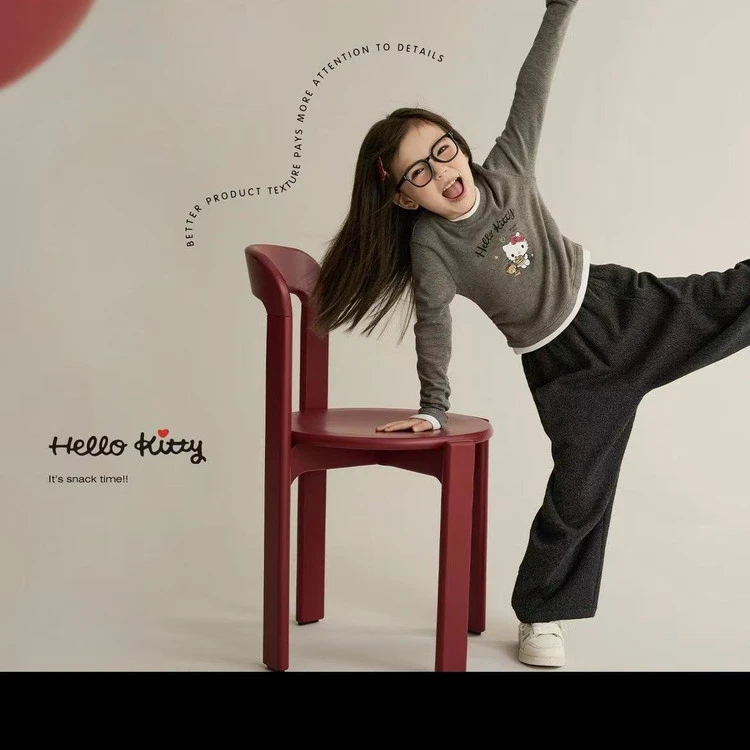 现货【豹火】女童套装宽松Kiti打底衫豹纹裤亲子儿童牛仔印花休闲裤