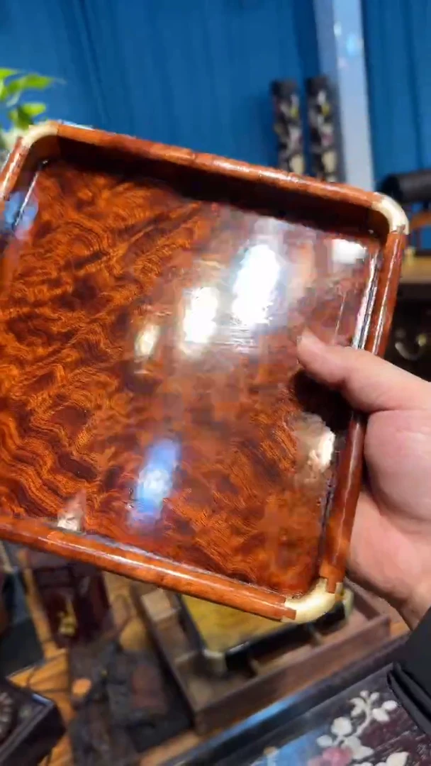 木游梨小方茶盘默认发货