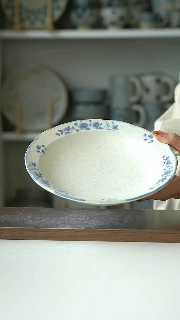 陶Hitable 青黛沙拉盘19.5cm@4-2@