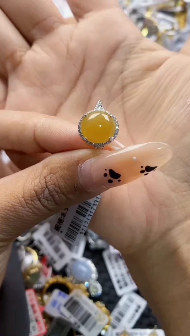 翡翠戒指银S925镶嵌2222    8