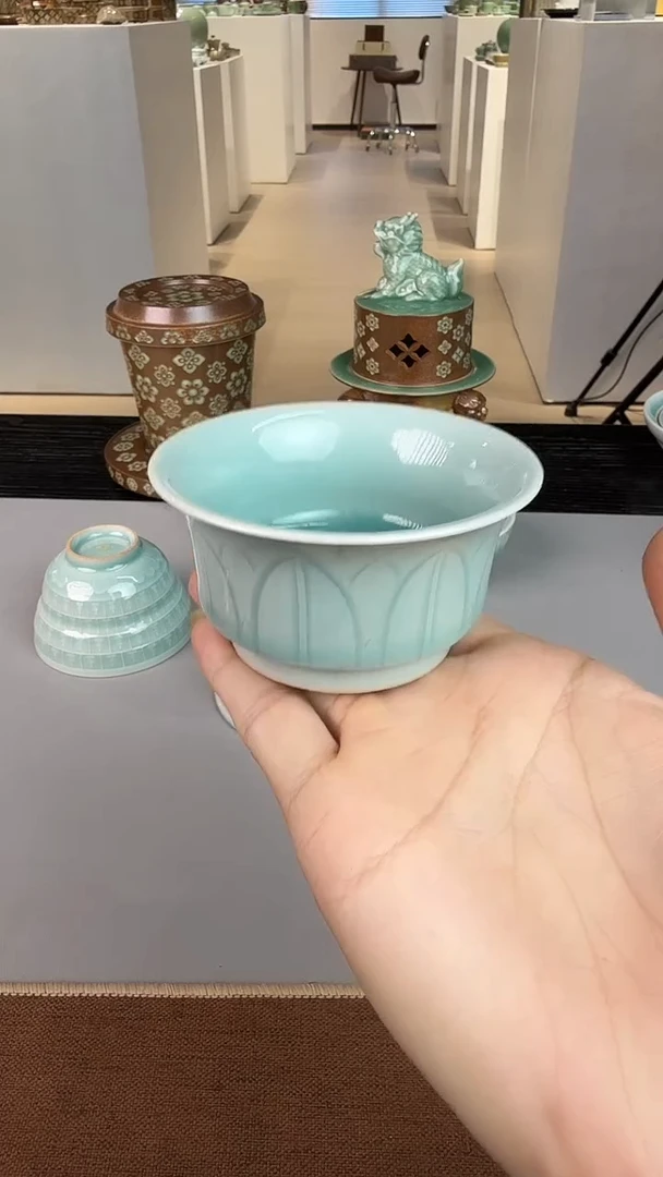 青瓷手工茶器包邮