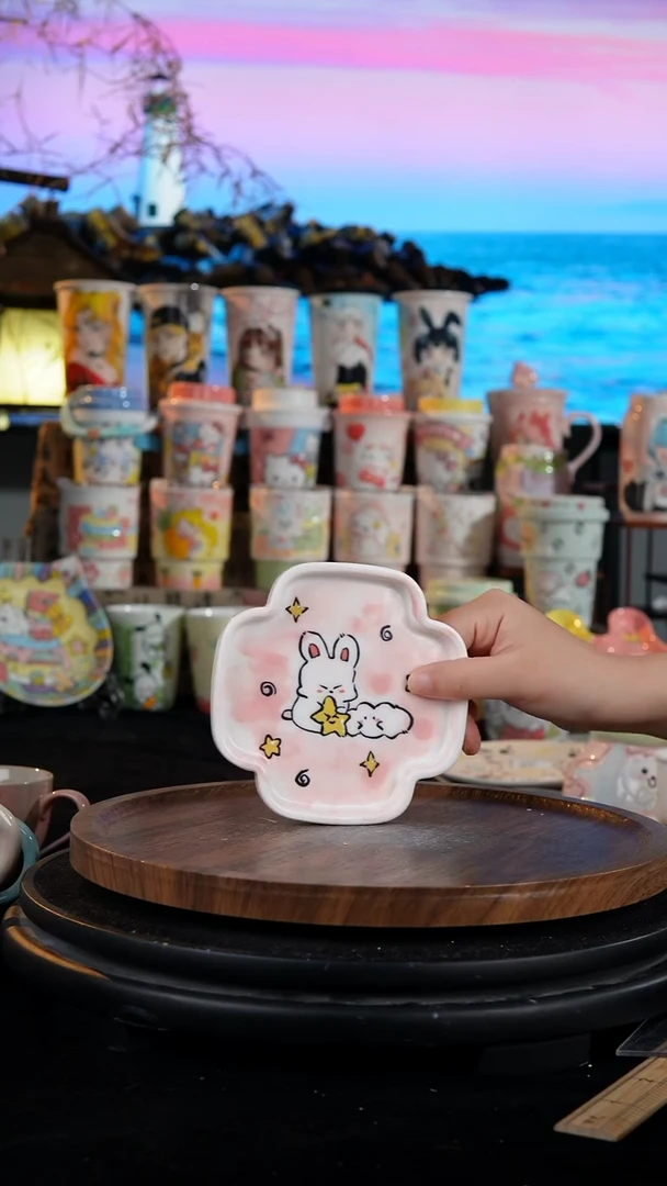 陶瓷便携款手工手绘景德镇陶瓷
