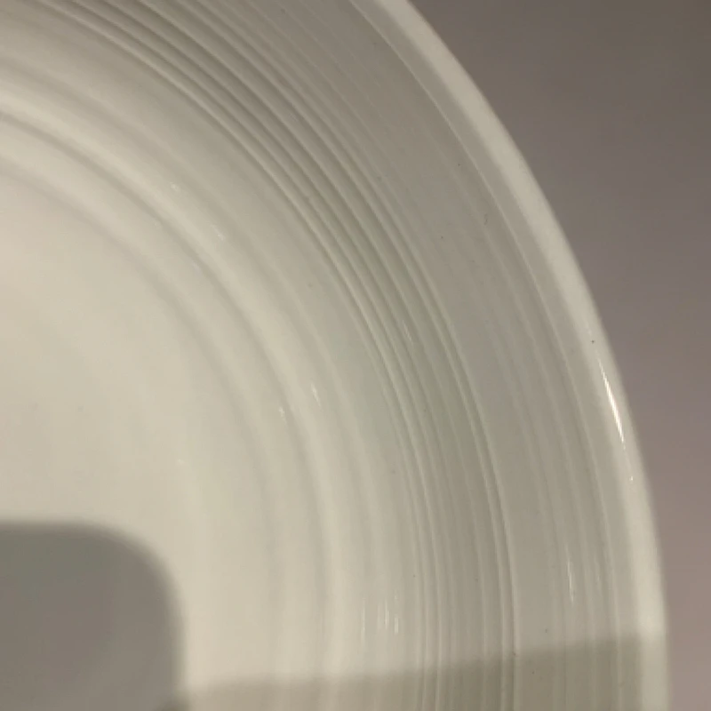 磁州窑国营时期强化瓷，螺纹八寸深汤碗，两只，口径18厘米深5.5厘米