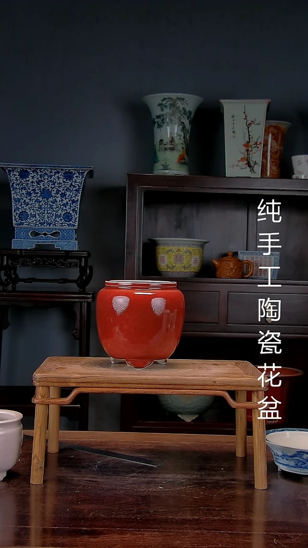 景德镇陶瓷手工花盆