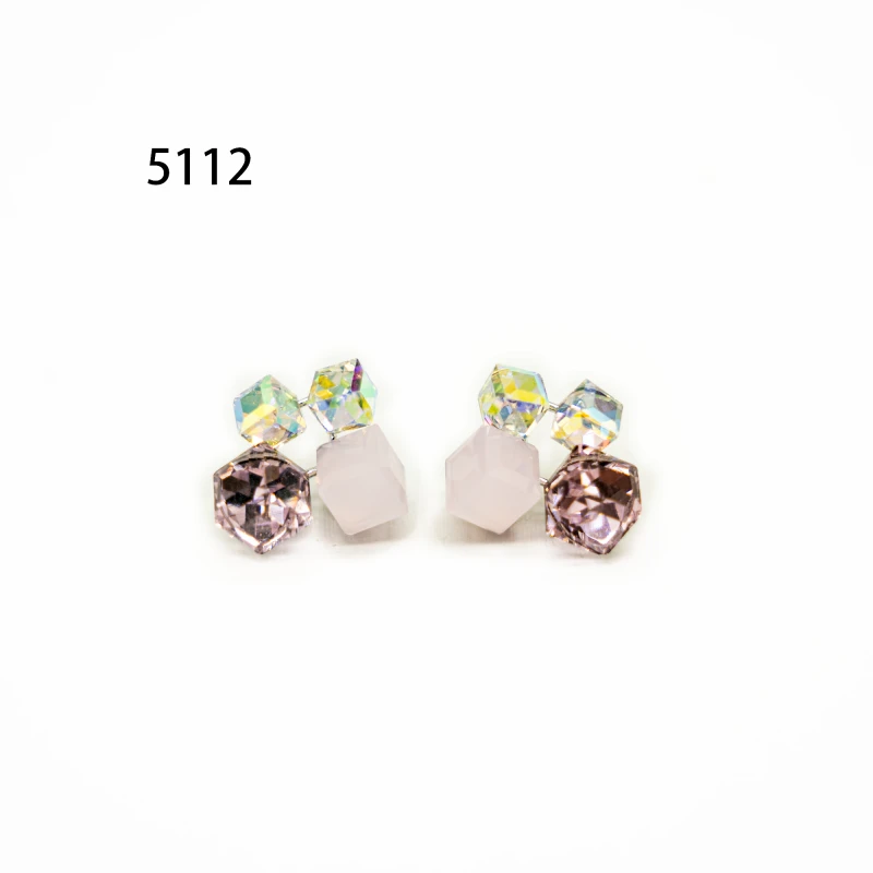 钛钢锆石耳饰 5112-高版精选设计感精致原版饰品