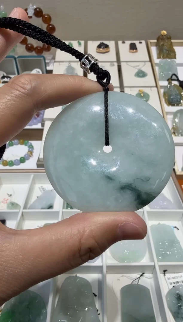 未镶嵌挂件翡翠A货翡翠多样性一件大平安扣