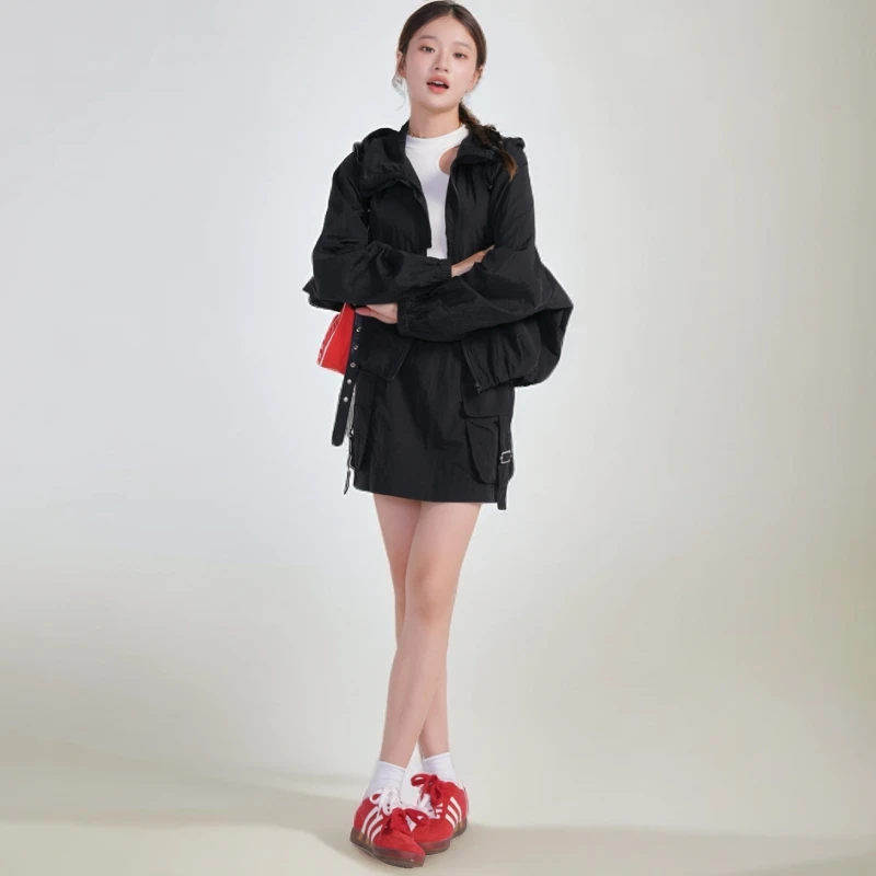 黑加仑紫/小个子定制双色运动防晒服长袖户外风酷帅感