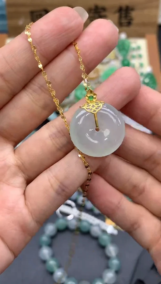 【闪购商品】翡翠颈饰18K金镶嵌278-中国好珍宝