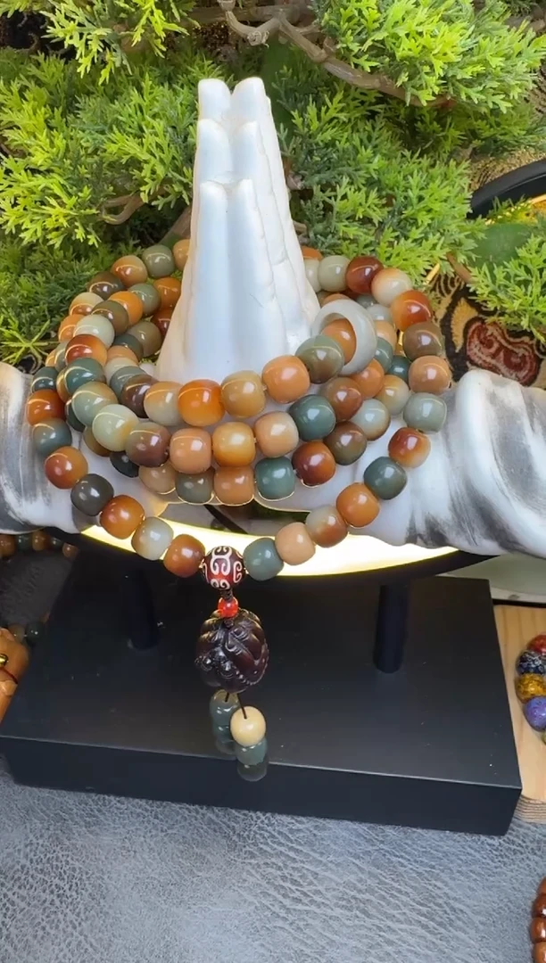 菩提根/象牙果手串敦煌问天108颗佛手