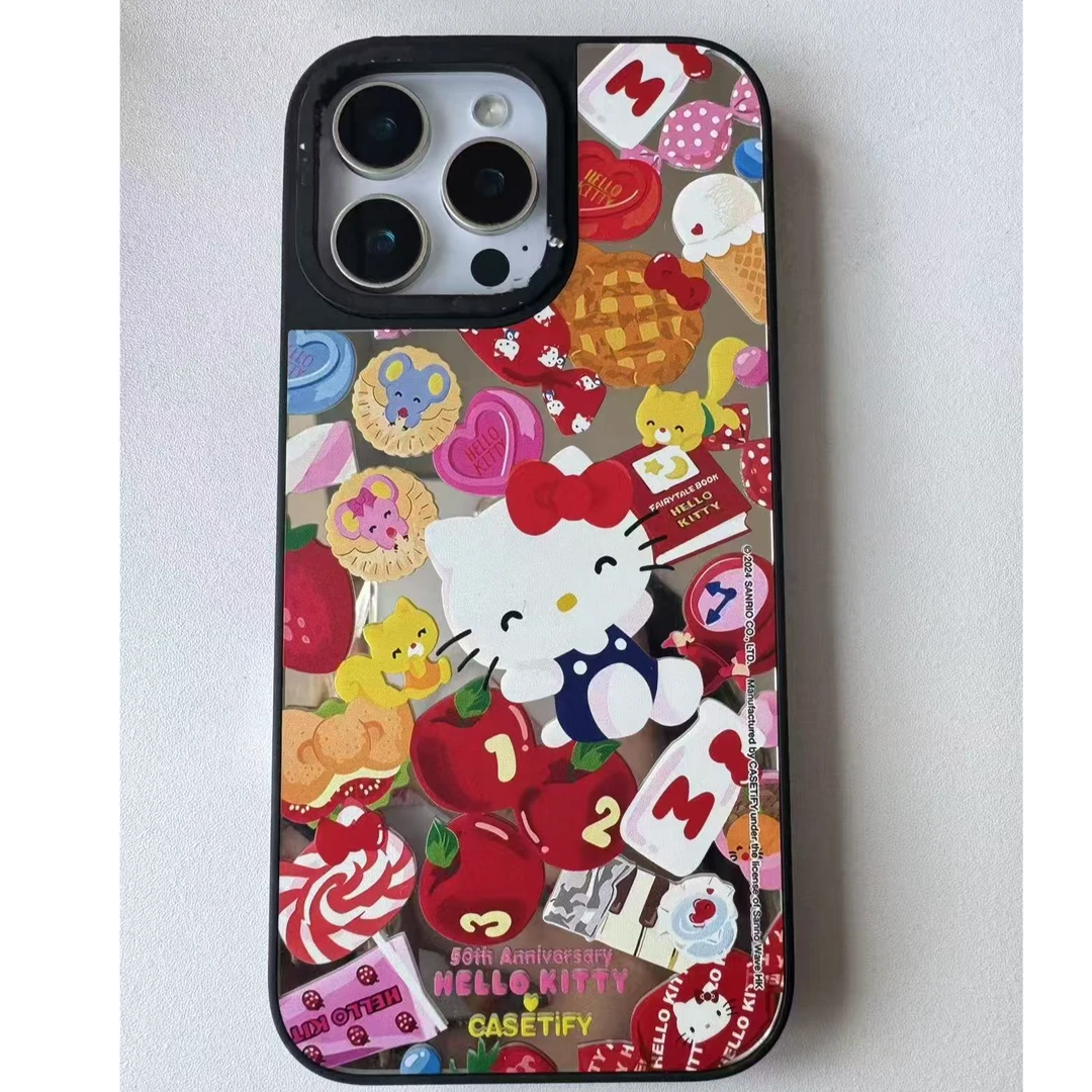 适用于苹果15/16全系列粉色可爱全包少女kt猫透明防摔ins手机壳