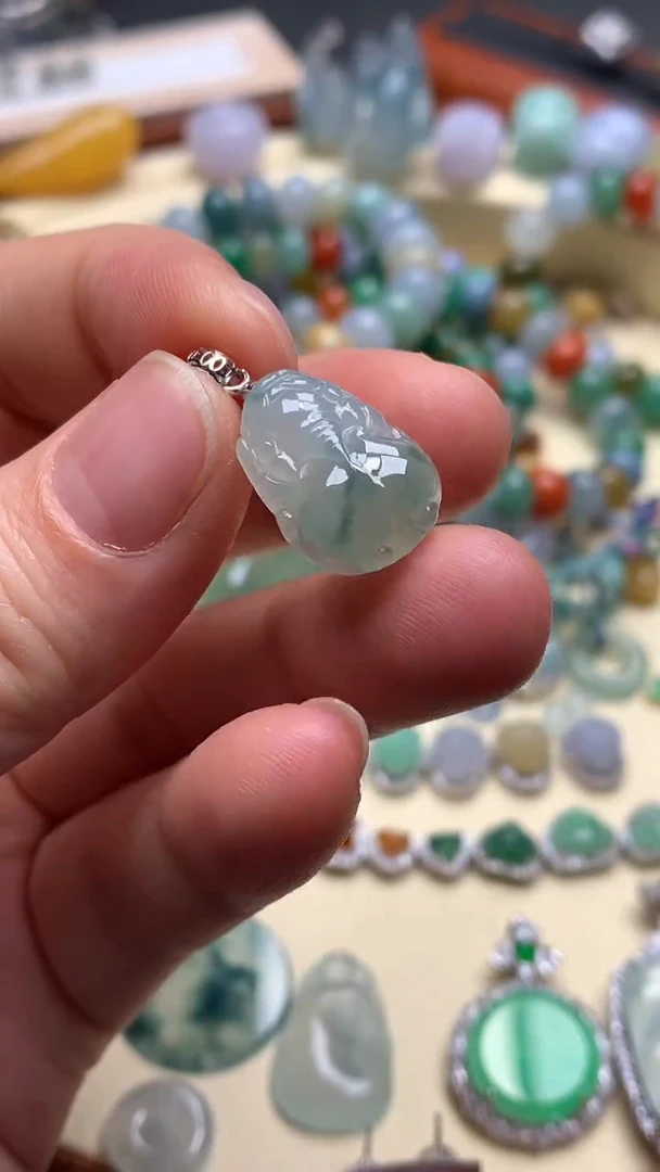 【闪购商品】翡翠颈饰银S925镶嵌翡翠镶嵌貔貅