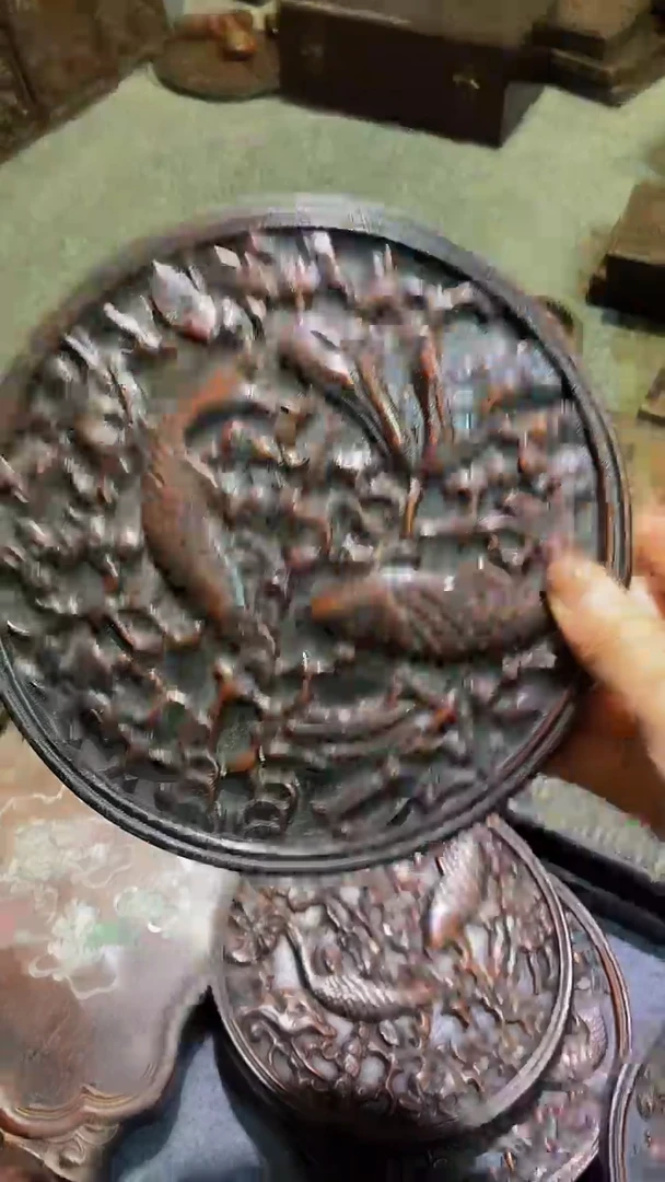 木紫檀雕刻一物一拍