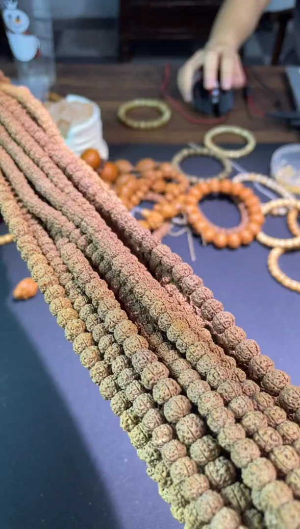 金刚菩提手串平细长串礼盒发货