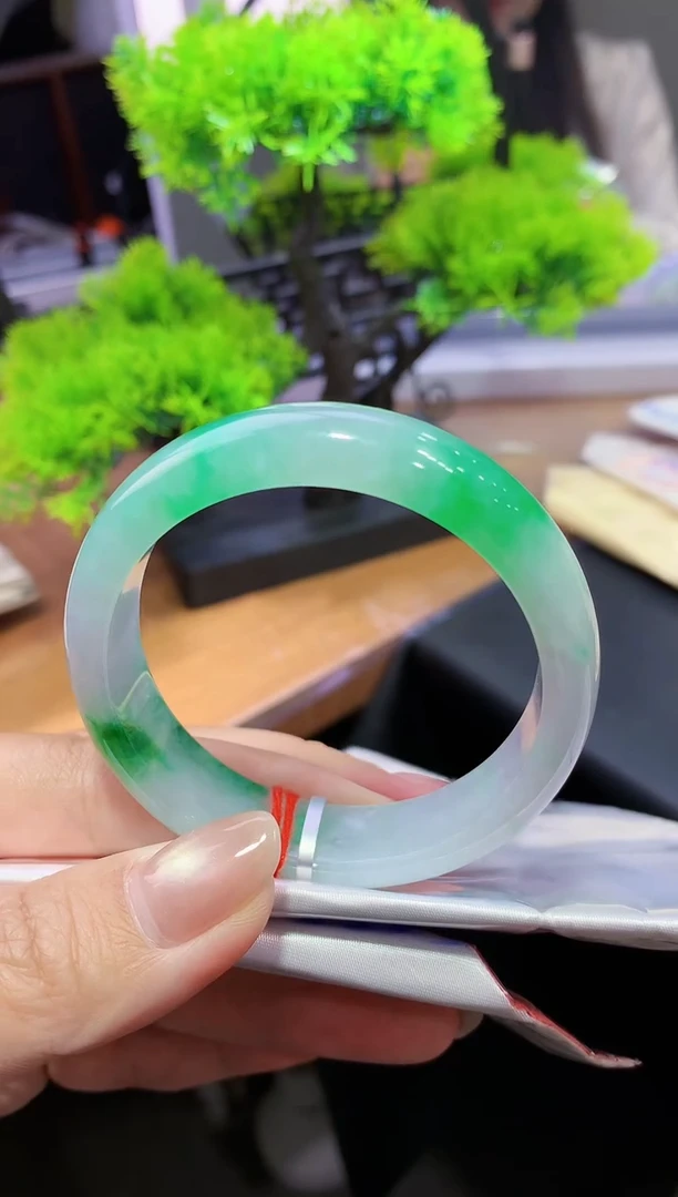 未镶嵌手镯翡翠k54天然A货缅甸翡翠51.8正圈