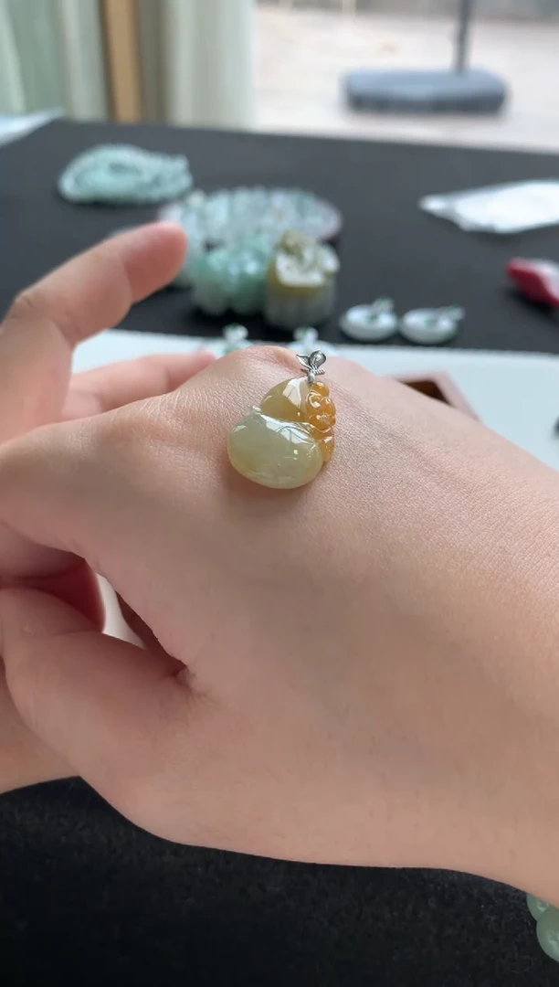 未镶嵌挂件翡翠翡翠挂件F1642-414