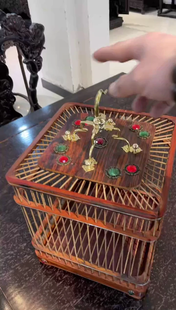 【闪购商品】木花梨木方鸟笼鸟笼