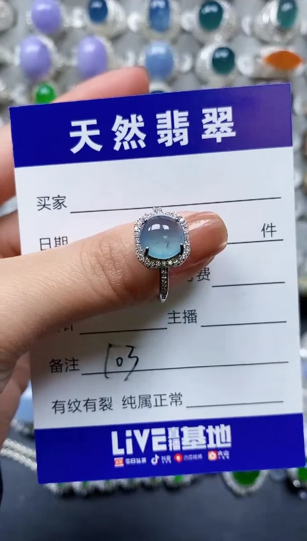 【闪购商品】翡翠戒指银S925镶嵌0103