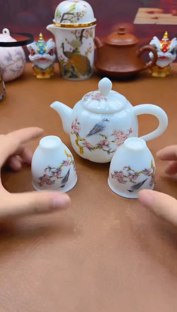 陶瓷茶具摆件旅行套组
