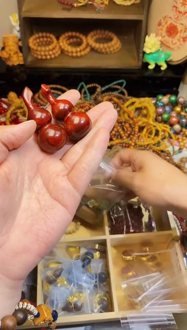 【闪购商品】非洲檀香手串/手链小叶葫芦无孔