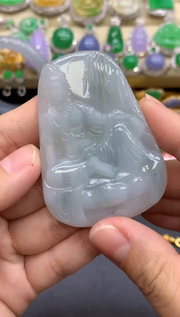 颈饰未镶嵌翡翠375-中国好珍宝