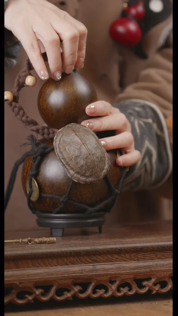 【闪购商品】145号精品天然大漆工艺防渗内胆酒葫芦~