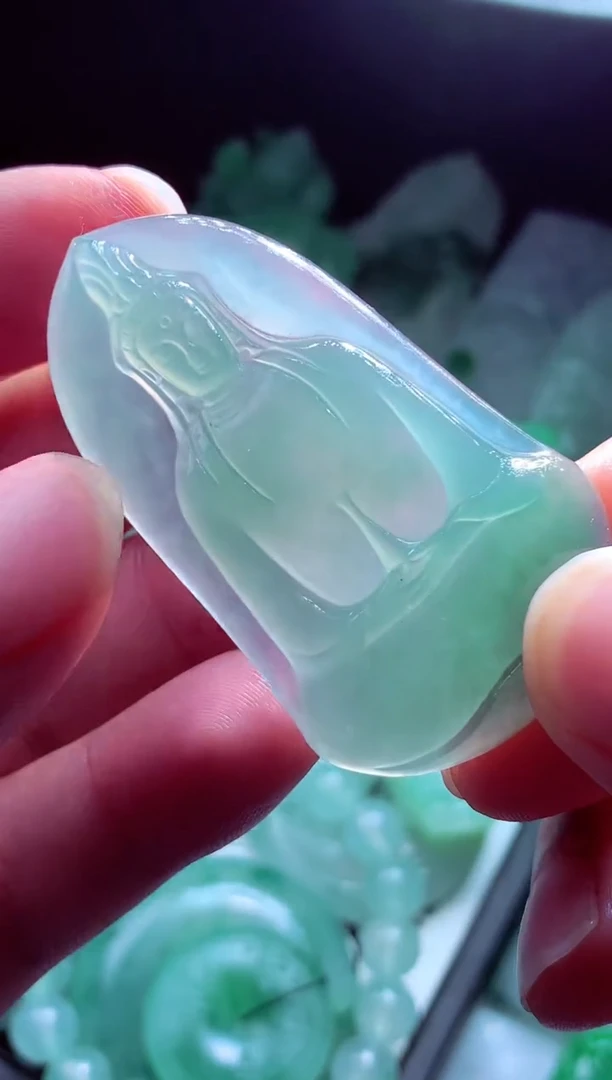 未镶嵌定制翡翠蓝**?翡翠毛货定制