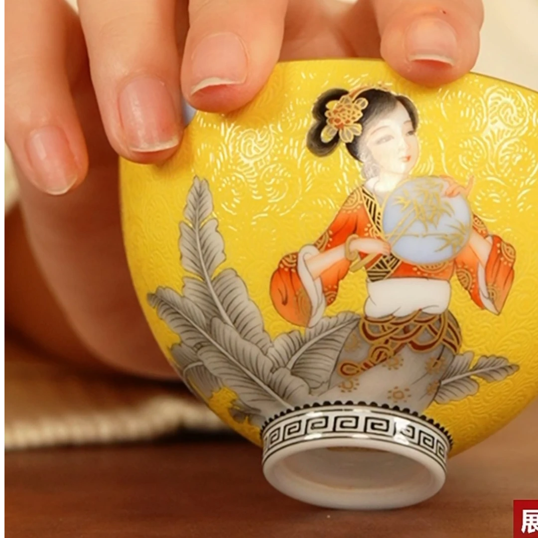 【央广非遗】古窑御器四大美女 扒花杯