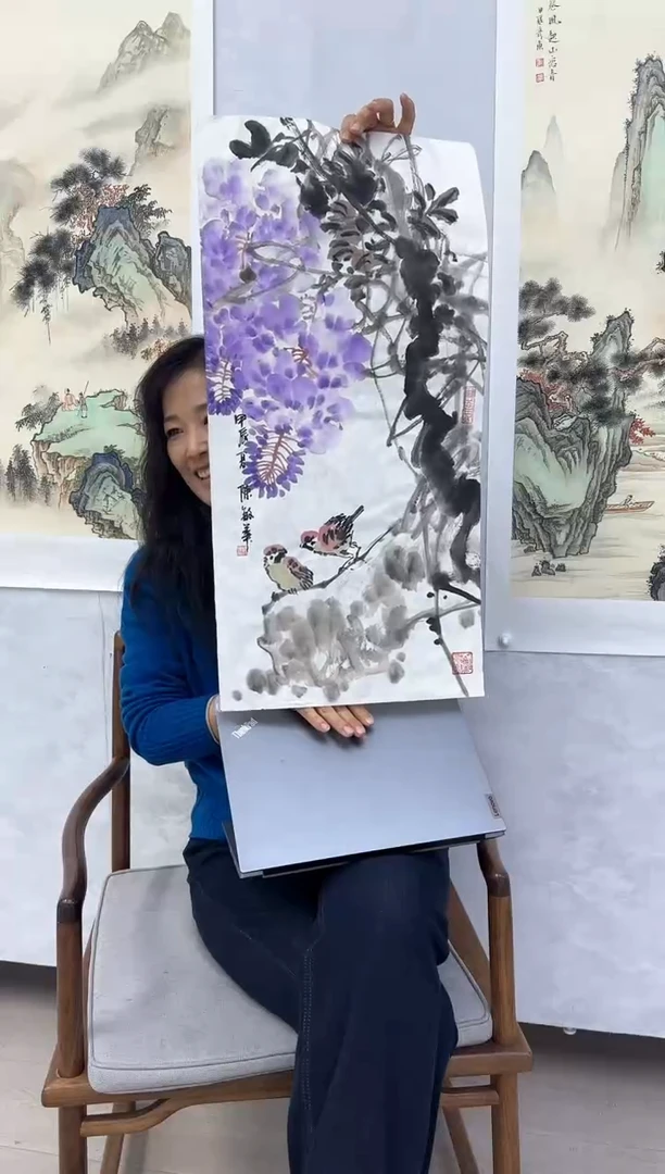 【闪购商品】折扇1北宗国画院副院长郭彦东