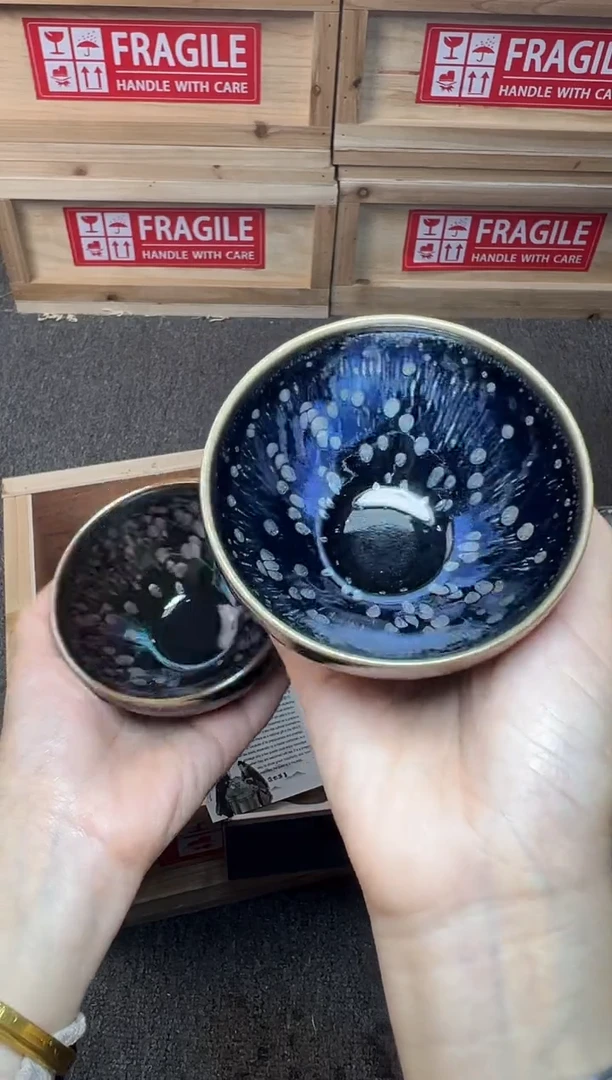 茶盏紫玉+星空 建窑建盏主人杯