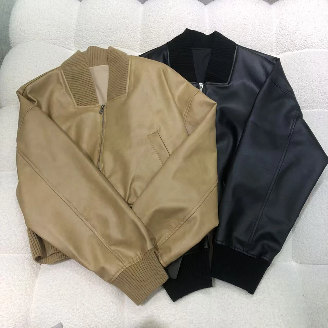 潮流时尚皮料棒球服4929