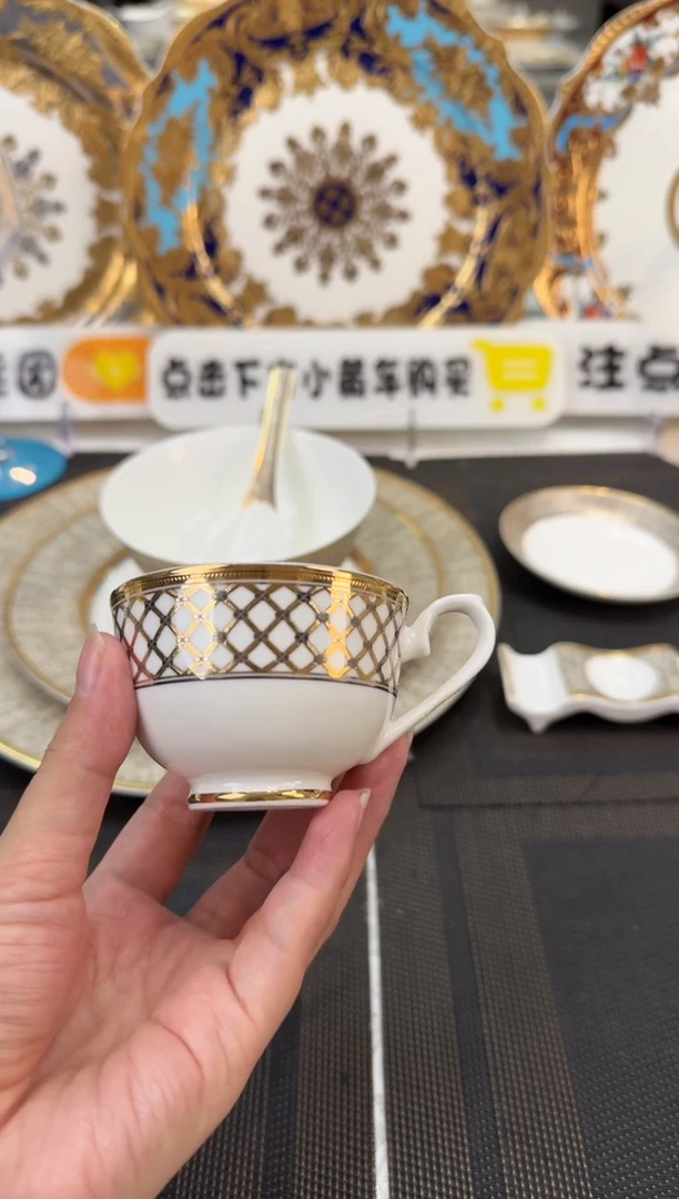 瓷片巍**盘90毫升单杯 无碟 4个