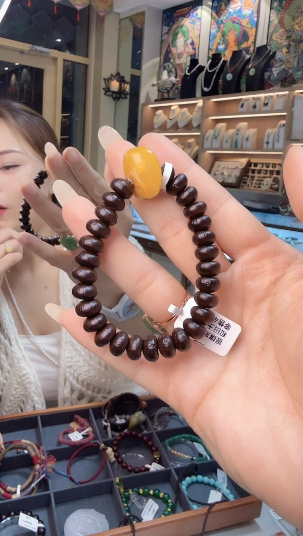 手链蜜蜡未镶嵌蜜蜡紫金钵盂手串