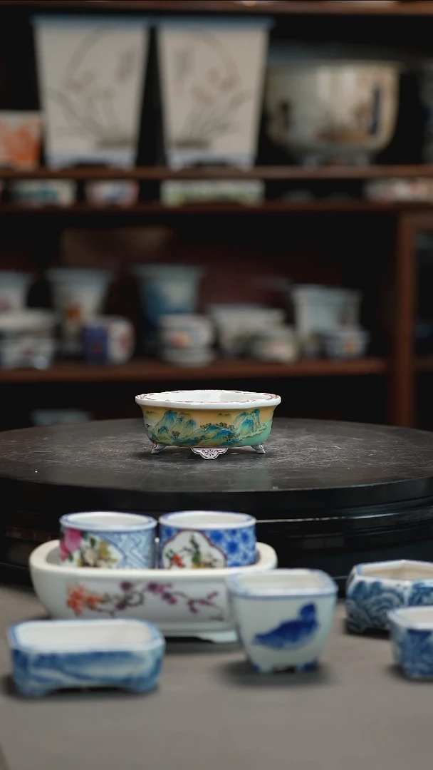 釉上手绘盆可**宝釉上手绘盆 可*宝