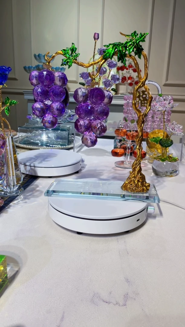 手工艺品琉璃福字葡萄树摆件