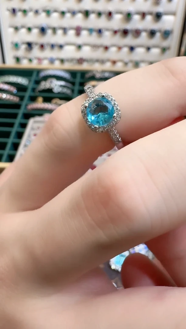 未镶嵌戒指托帕石托帕石戒指