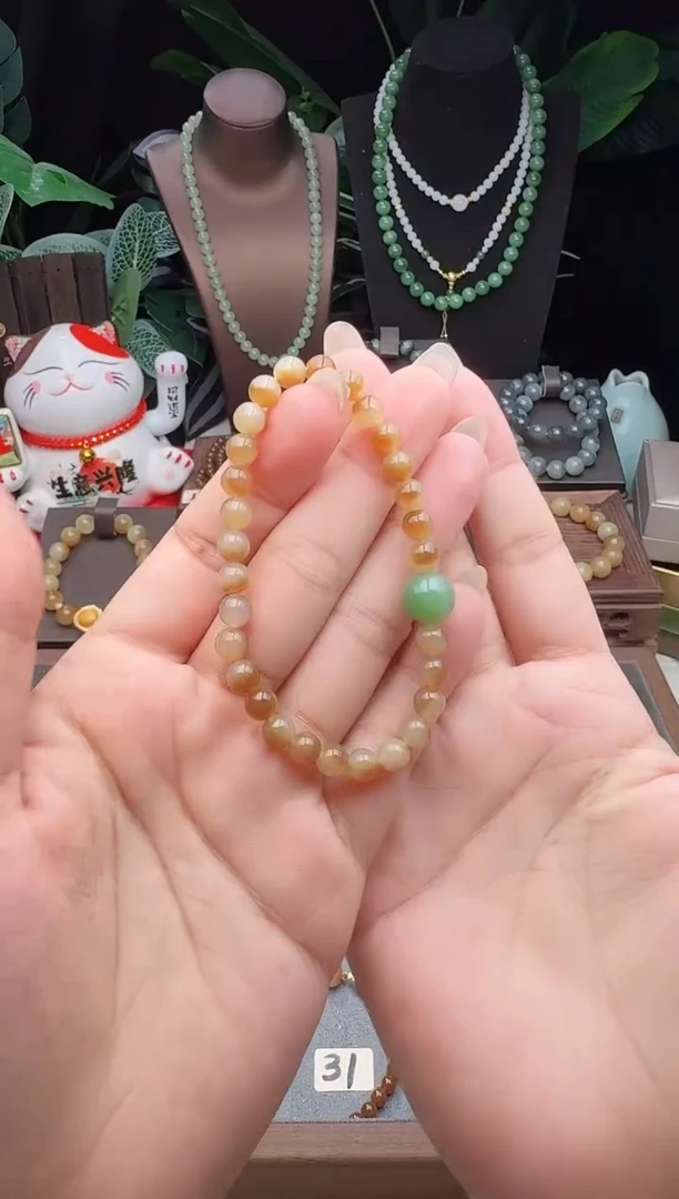 未镶嵌手串和田玉精品6m新疆且末糖玉手串