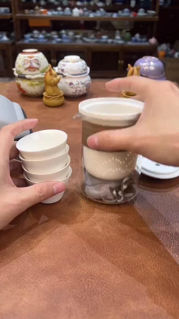 真的很便宜会开片的旅行茶具