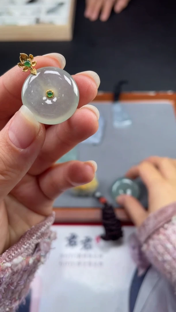 【闪购商品】定制翡翠18K金镶嵌01-17HDJT0133023