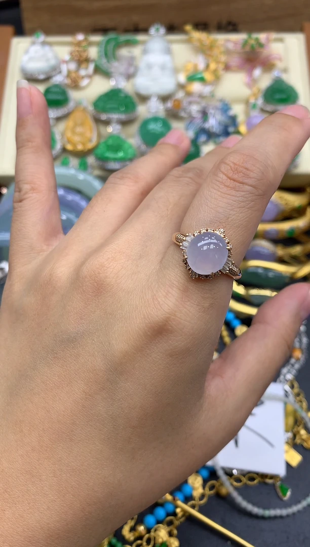 翡翠戒指18K金镶嵌178-中国好珍宝