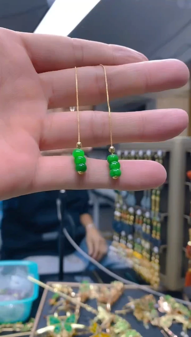 【闪购商品】翡翠耳饰合金260翡翠耳线