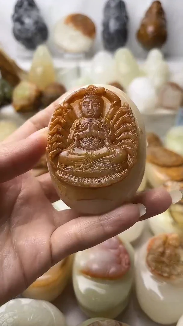 石材古青石棉纹正常不退换千手观音