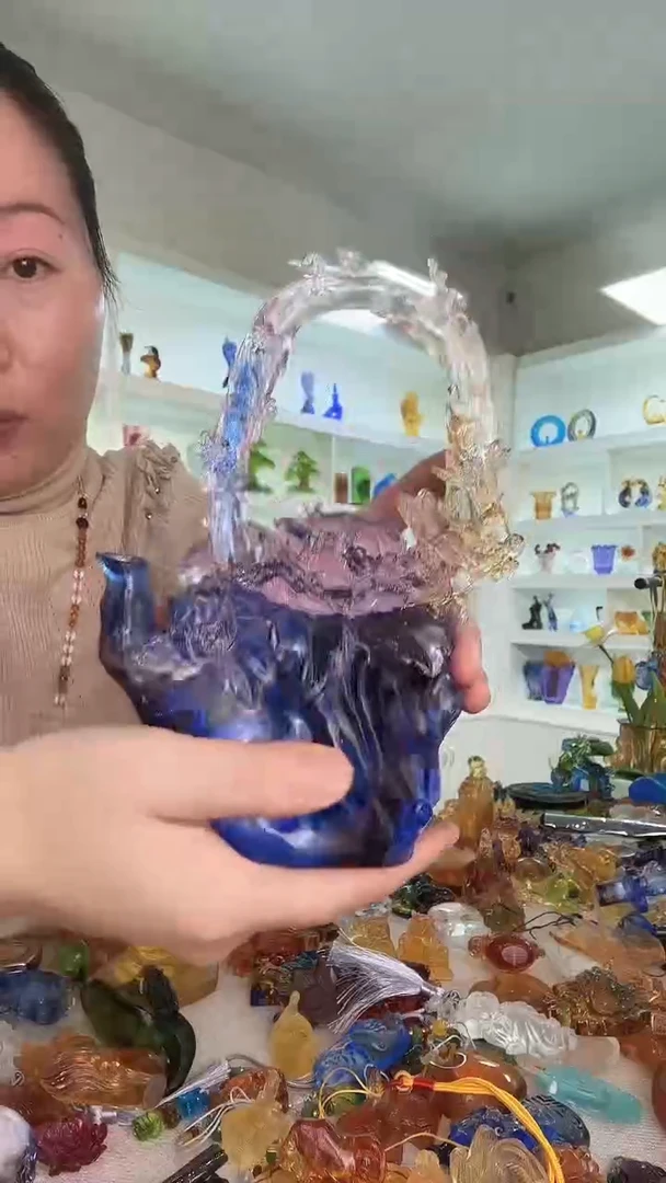 手工艺品琉璃壶摆件